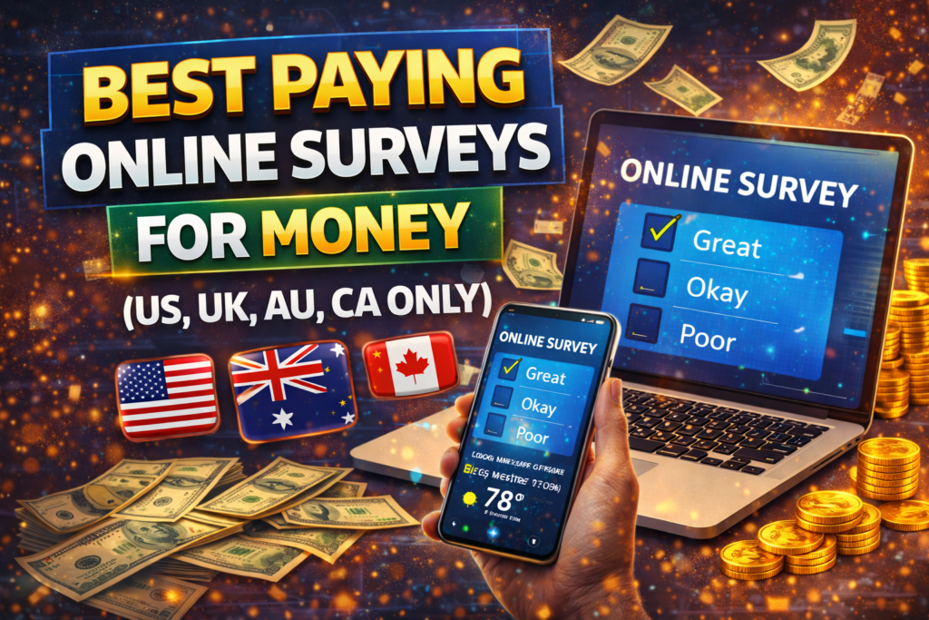 Best Paying Online Surveys for Money (US, UK, AU, CA Only)
