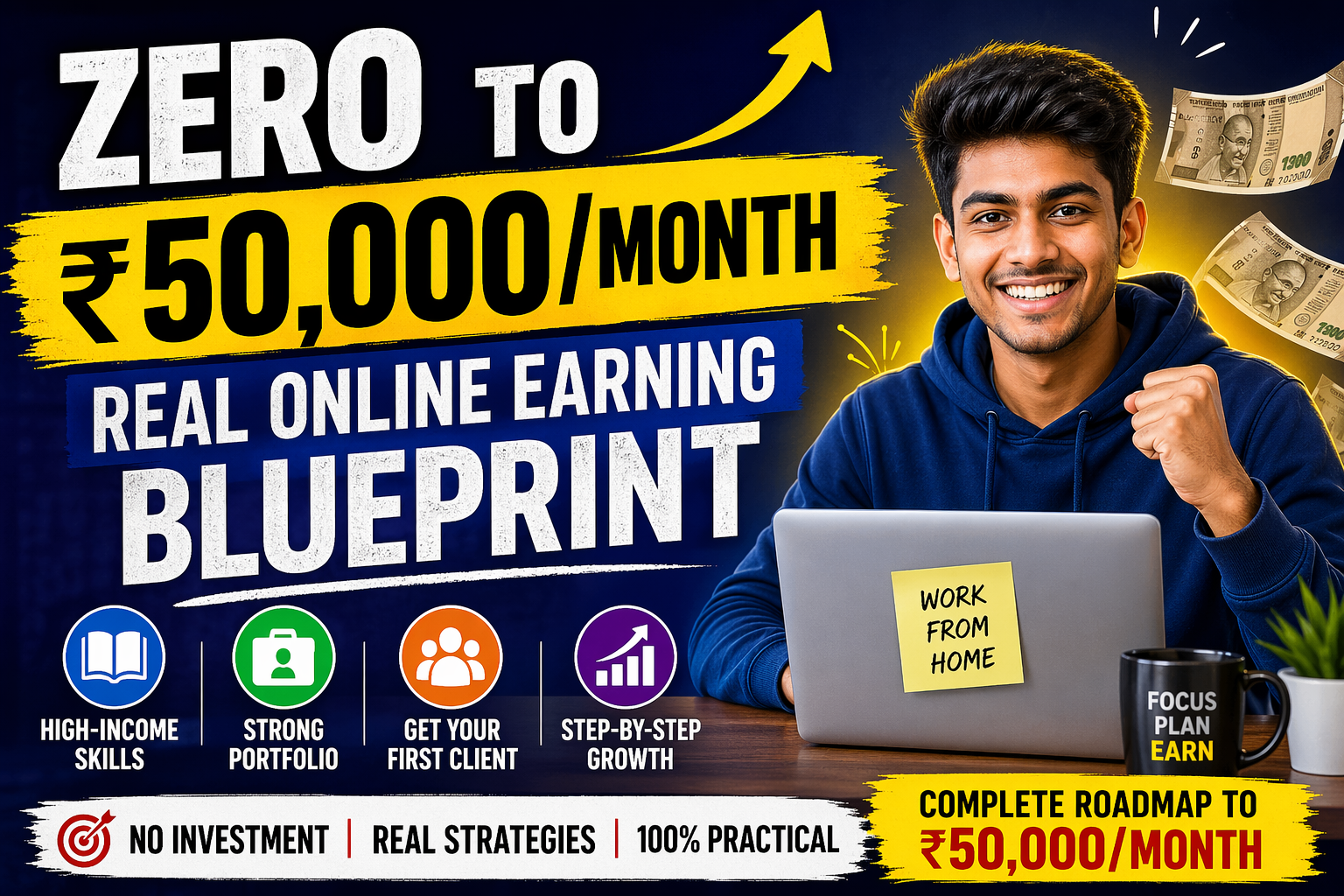Zero to ₹50,000/Month: Real Online Earning Blueprint